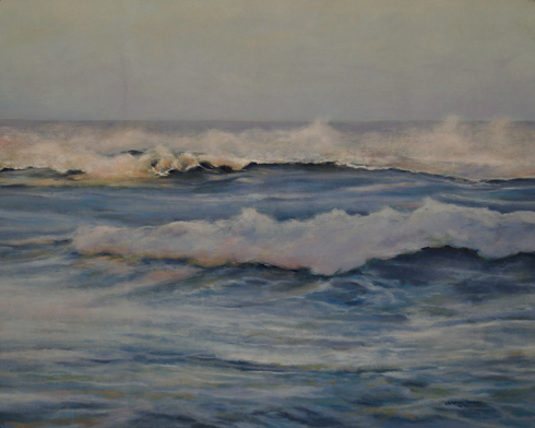 oil painting seascape early morning
