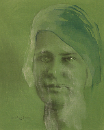 pencil acrylic portrait female face