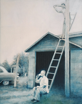 two men on a ladder